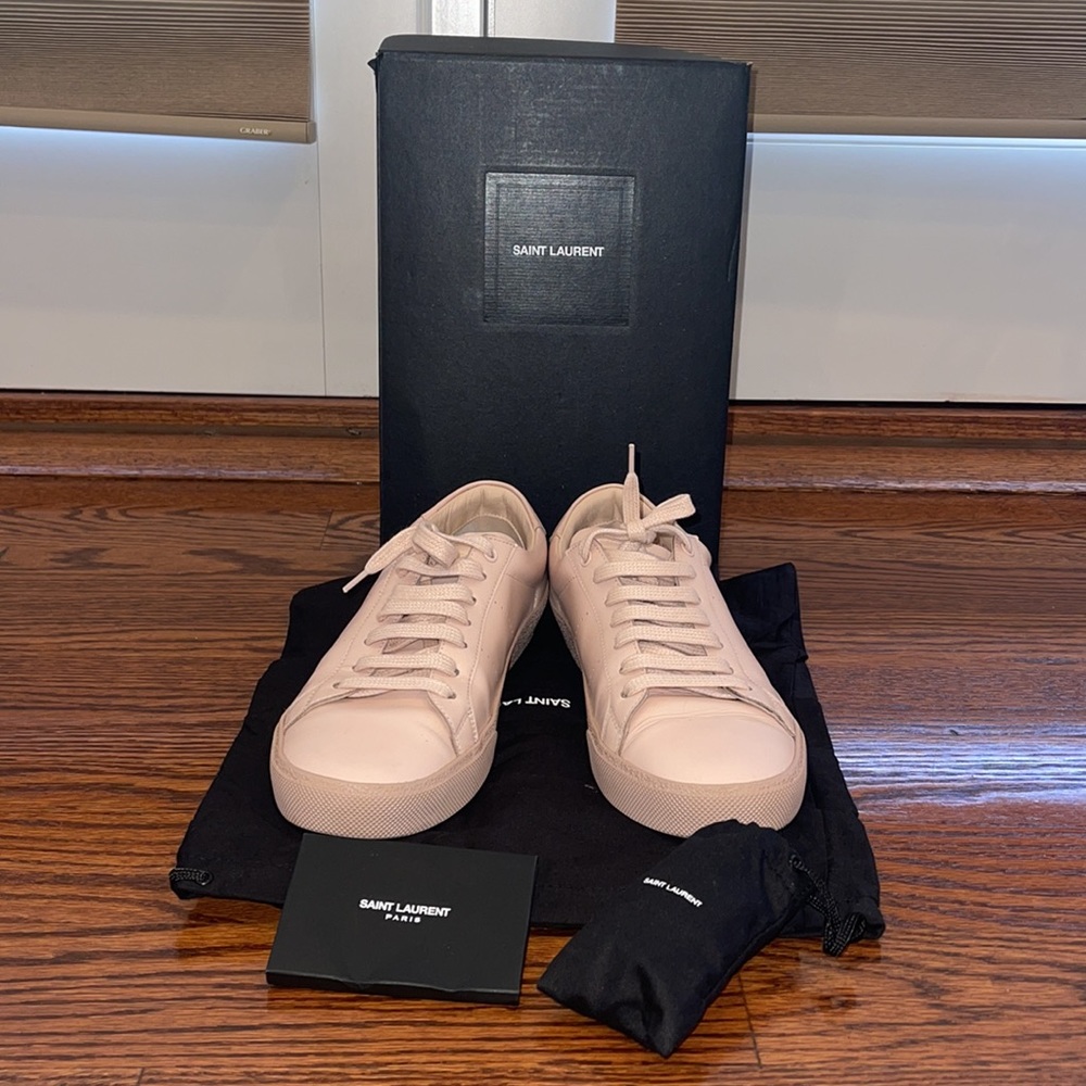 Saint Laurent EG Shell Alpha Lace UP Sneakers - Picture 2 of 9